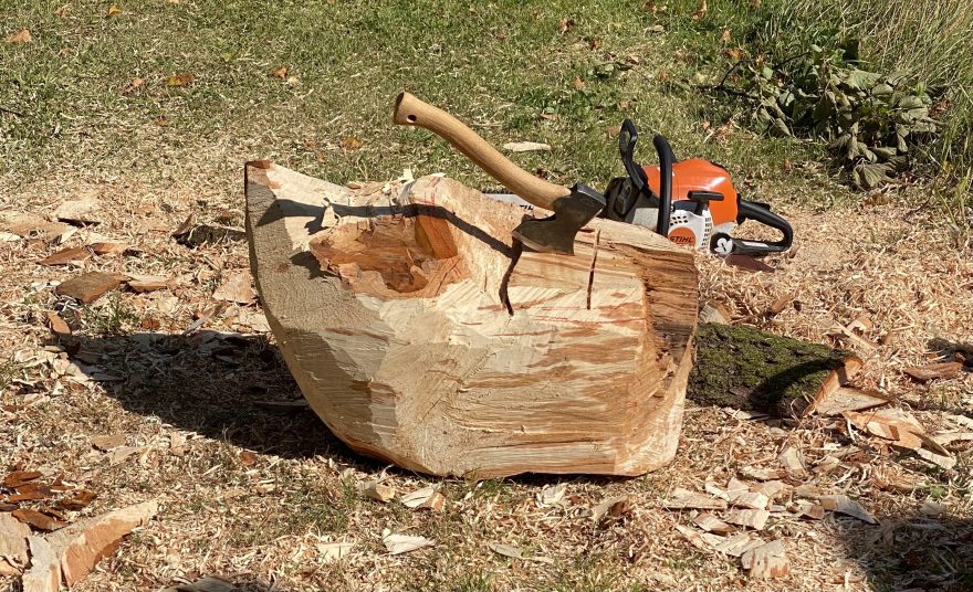 Malte Frej Linnebjerg, procesfoto af værk på vej, 2025. Foto: Kunstneren