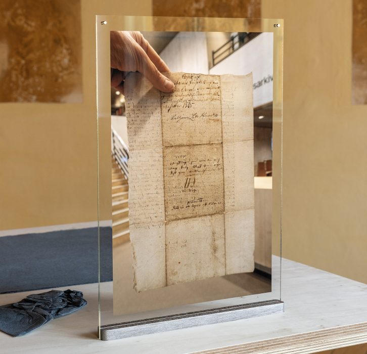 Signe Guttormsen, Uden titel (afskrift fra 1505 af Korsørs privilegier fra 1483, Rigsarkivet), 2026t