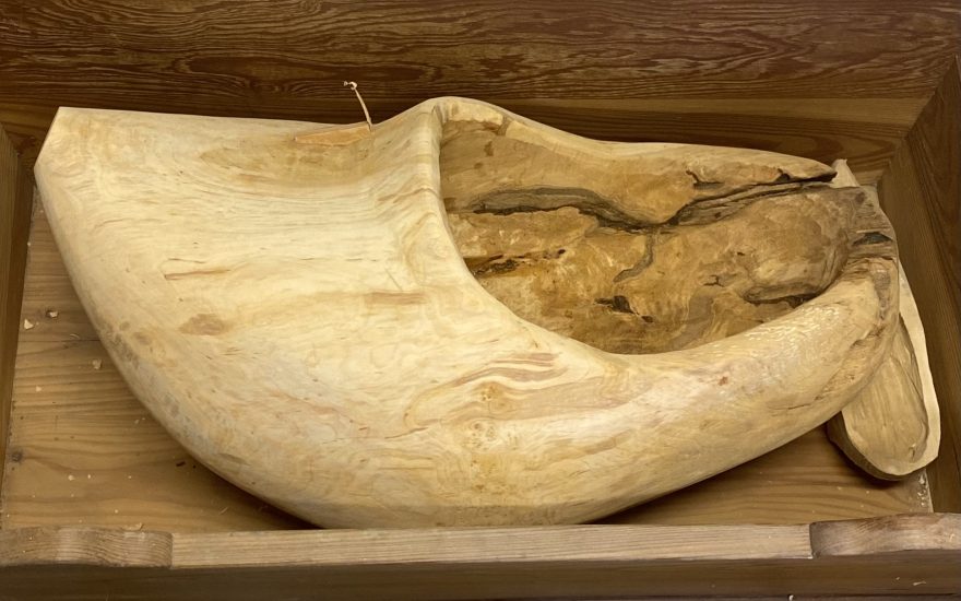 Malte Frej Linnebjerg, (træsko)værk i proces. Foto: Malte