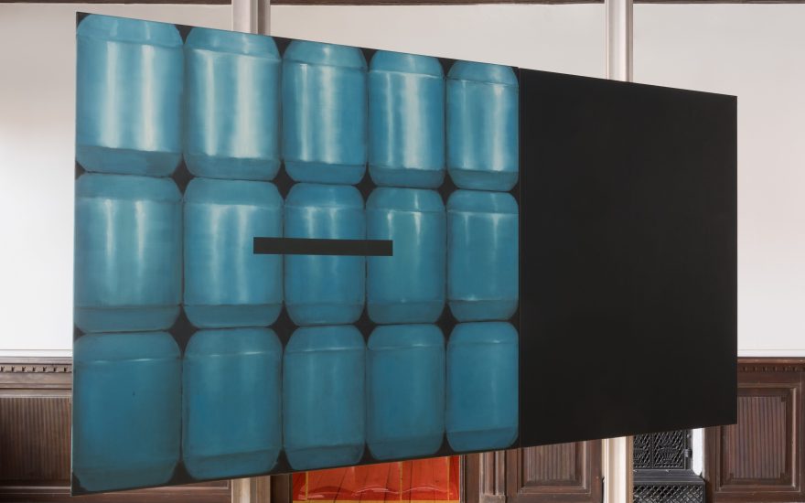 Asmund Havsteen-Mikkelsen, The Green Revolution, maleri, 126 x 227 cm, olie på lærred, 2024. Foto David Stjernholm